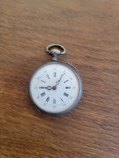 Montre À Gousset Ancienne En Argent À Clef HS Ne Fonctionne Pas P2565