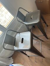 2 Chaises de bar Tolix bon état / Gris argenté