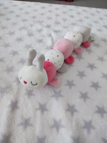 Doudou hochet chenille rose - doudou,