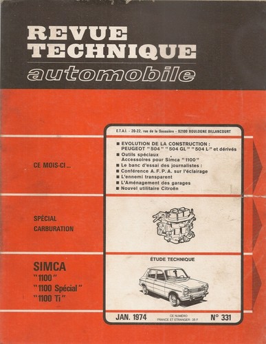 Revue technique automobile 331 - revue,