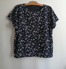 Blouse bleu marine polyester