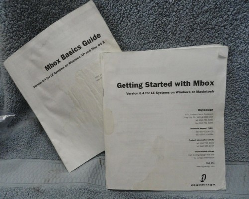 Digidesign mbox instruction - mbox,