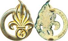 LEGION, 4° Régiment Etranger, insigne de béret, doré, Boussemart 3840 (8499)