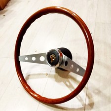Volant Bois Ferrero d'époque 38cm Complet pour Peugeot 504 ou autre ancienne
