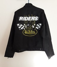 Taille XL  Coupe-Vent Blouson Noir Motard Vintage 90's  VON DUTCH  NEUF