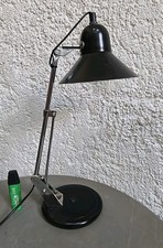 lampe Aluminor Bras Articulée métal laqué Noir et chromé vintage Applique. 