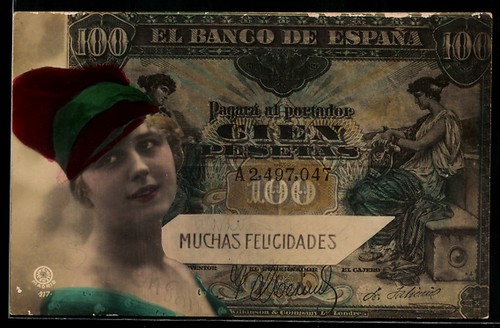 Carte postale billet espagnol