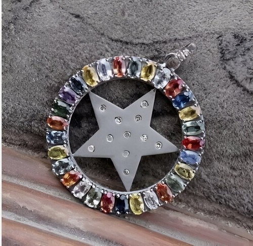 Pendentif multi saphir