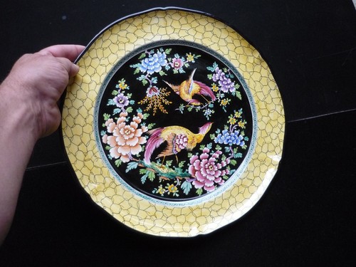 Grand plat faience - en, decor