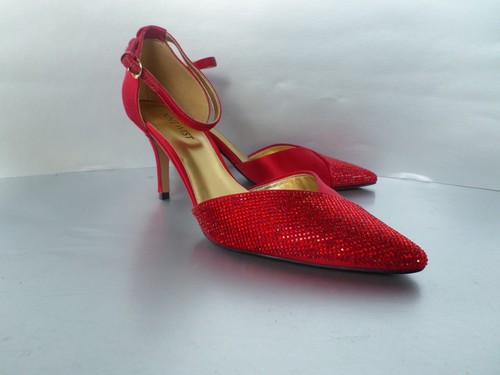 Nine west red satin rhinestone - west,