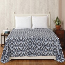 Indien Bleu Floral Kantha