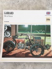 Garrard 500 cm3 Forecar 1904 Carte moto Collection Atlas UK