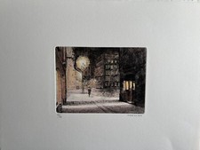 GRAVURE ORIGINALE DE MORISSIER : LA PLACE SAINT JEAN DANS LE VIEUX LYON