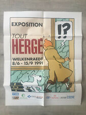 Tintin - Exposition Tout Hergé - Welkenraedt 1991 - Affiche et documents - NEUF