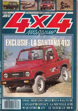 4X4 MAGAZINE N°70 SANTANA 413 /MERCEDES 280 GE /AUDI 90 QUATTRO / SUZUKI LT 500R