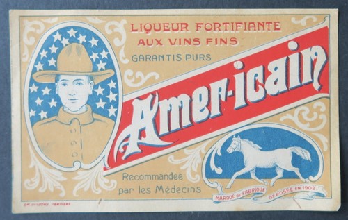 Ancienne étiquette amer - étiquette,