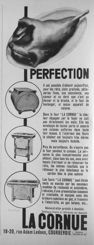 Publicité fours cornue - la,