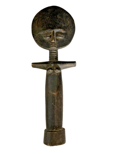 Statuette poupée bois - statuette,