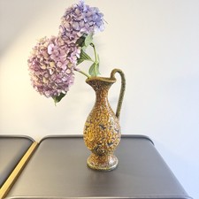 Vase pichet céramique vintage Fat Lava années 60/70 décor texturé