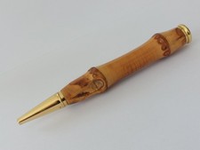 CARTIER SOLID GOLD & BAMBOO MECHANICAL PENCIL ART DECO PORTE MINE OR 18K BAMBOU