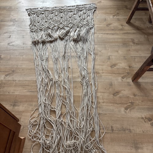 Hand made macrame curtain - hand,
