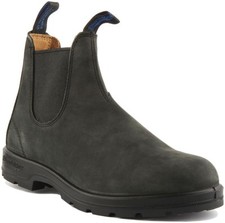 Bottes Chelsea En Cuir Unisex Blundstone 1478 Noir Rustique Taille UK 6 - 12