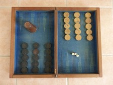 Backgammon ancien en bois 56 x