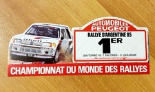 autocollant 205 Peugeot Talbot turbo 16 T16 rallye sticker 1985 ARGENTINE 80’s