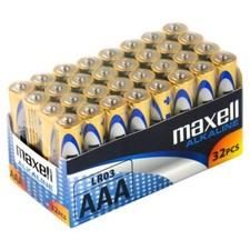 Pile AAA LR03 Maxell Lot de 32 Piles AAA LR3 Alcaline 1.5V