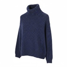 Gant Multi Fil Femme Pull Turtle L Bleu Soir En Laine Mélange Alpaga