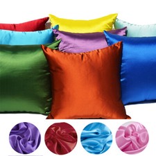 Housse De Coussin En Satin De Soie Taie D'oreiller Décorative Douce /