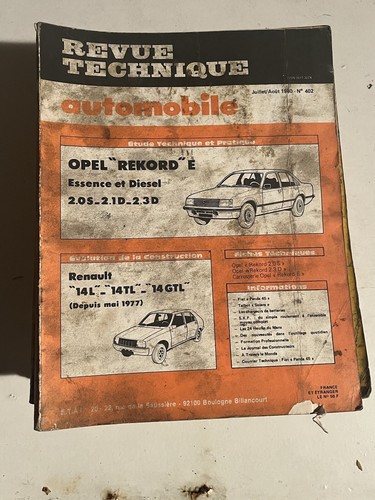 Rta revue technique - revue, automobile