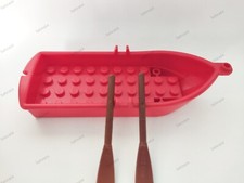 - LEGO 2551 + 254 2 Bateau rouge Red Boat Pirate Castle Indien