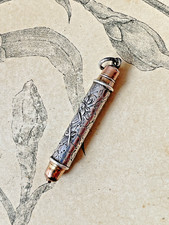 Ancien Porte Mine en Argent Massif Miniature - Chatelaine