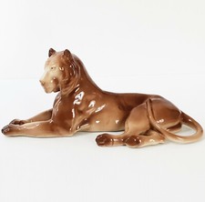 SUPERBE LION EN CERAMIQUE 1960 VINTAGE 60S 1960S ANNEES 60