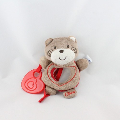 Doudou hochet ours marron