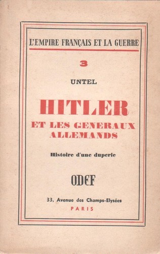 Hitler les généraux - et,