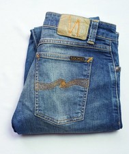 Jean slim nudie skinny lin tight homme taille W30 L32 S petit zip mouche STRETCH