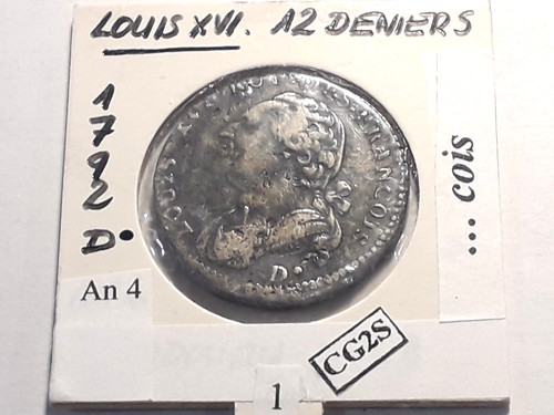 Louis xvi deniers 1792 - 12,