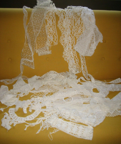 Broderie dentelle ancienne lot - broderie,