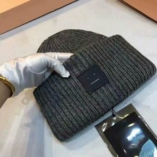 Bonnet de montre unisexe tricoté bonnet acrylique chaud hiver manchette ski crâne casquette cadeau Royaume-Uni