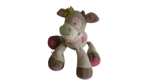 Doudou peluche vache manon - peluche, et