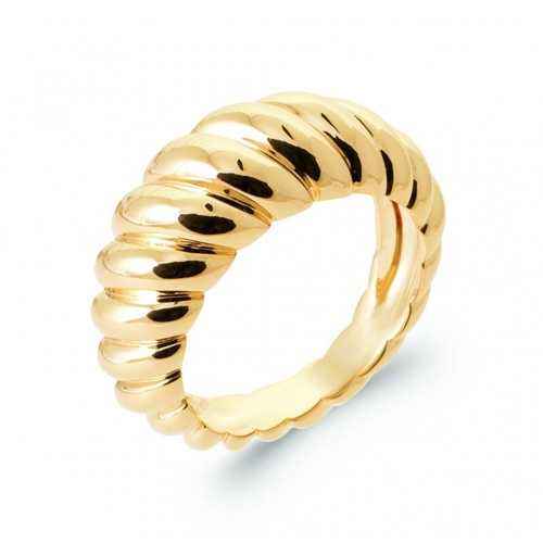 Bague forme jonc plaqué - , 18