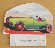 1956  CHRYSLER V 8  USA  VOITURE  COURSE CHROMO  LA VACHE SERIEUSE  PUBLICITAIRE