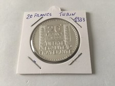 France Pièces Argent 20 francs Turin 1933