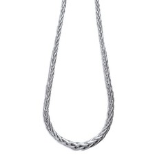Collier maille palmier argent