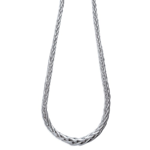 Collier maille palmier argent