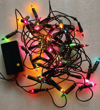 Guirlande de Noël 50 Ampoules Multicolores avec Boîte à Musique Vintage TBE