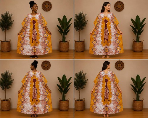 Boubou femme batik wax - batik,