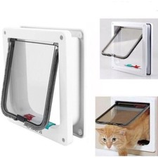 1pc Chatière pour Chat Chatière Verrouillable Facile à Installer Taille L